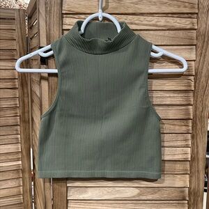 Zara mock neck crop top